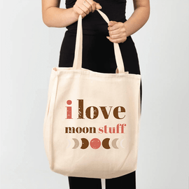 Moon Me | I Love Moon Stuff Cotton Twill Tote