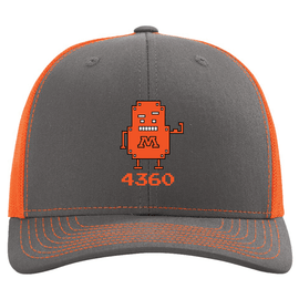 Spudnik Robotics Team | Snapback Cap Charcoal/Neon Orange