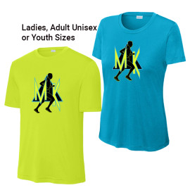 MK Athletic Adult Tech Tee in ladies or youth sizing