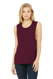 BELLA+CANVAS ® Women's Flowy Scoop Muscle Tank model front