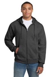 Hanes® Ultimate Cotton® - Full-Zip Hooded Sweatshirt model front