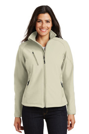 Port Authority® Women's Textured Soft Shell Jacket model front