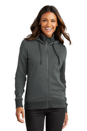 Port Authority® Women's Smooth Fleece Hooded Jacket model front