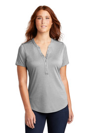 Sport-Tek® Women's Endeavor Henley model front