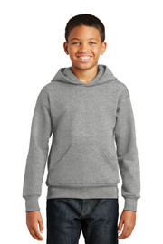 Hanes Pullover Ecosmart Youth Hoodie model front view