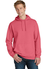 Port & Co. Beach Wash Pullover Hoodie model front view