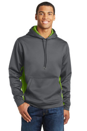 Sport-Tek® Sport-Wick® CamoHex Fleece Colorblock Hooded Pullover model front