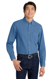 Port Authority® Tall Long Sleeve Denim Shirt