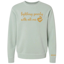 SENDCAA | Midweight Pigment-Dyed Crewneck Sweatshirt sage front