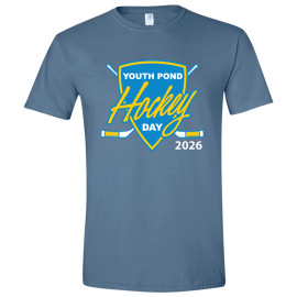 2026 Youth Pond Hockey Day | Adult T-Shirt Indigo Blue