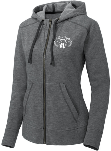 Addie's Angels Full Zip White Logo