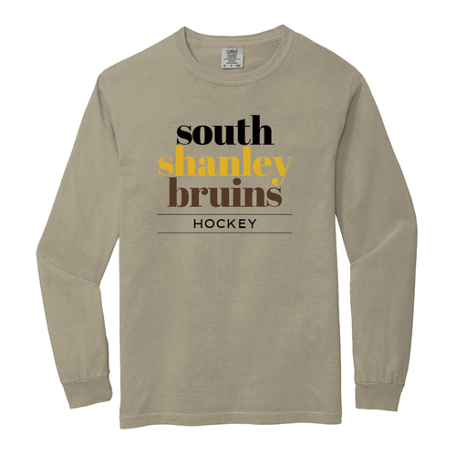 Sandstone Fargo South Bruins Hockey | Comfort Colors Long Sleeve Tee