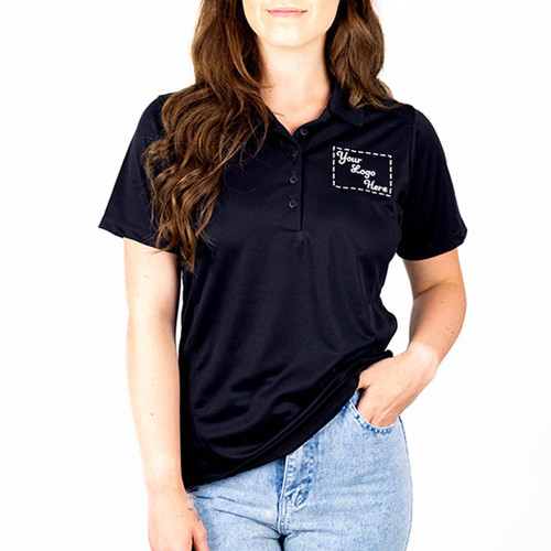 Custom Embroidered Ladies Raglan Polo