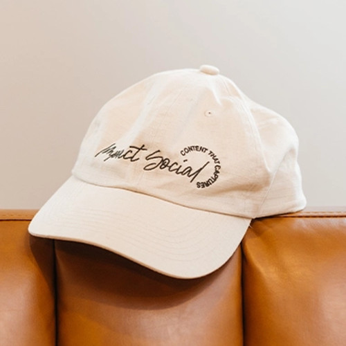 Shop this stylish embroidered canvas hat from Impact Social in Fargo, ND and support Maria's local business!