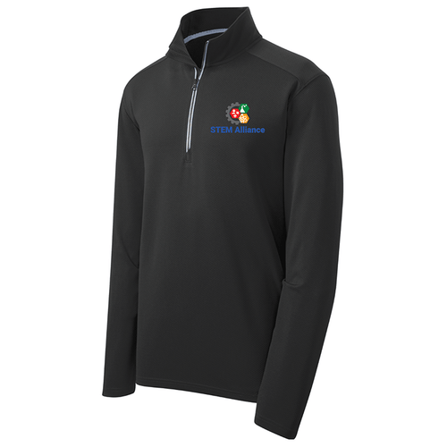 STEM Alliance | Textured 1/4 Zip Pullover Black