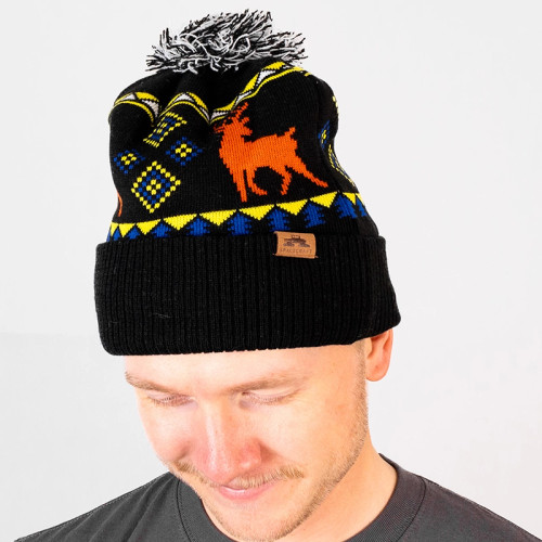 Custom Embroidered Nordic Pom Beanie