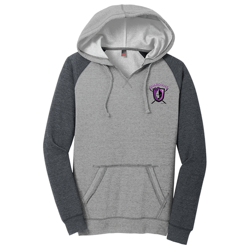 Guardians | Women’s Lightweight Fleece Raglan Hoodie Heathered Grey/Heathered Charcoal