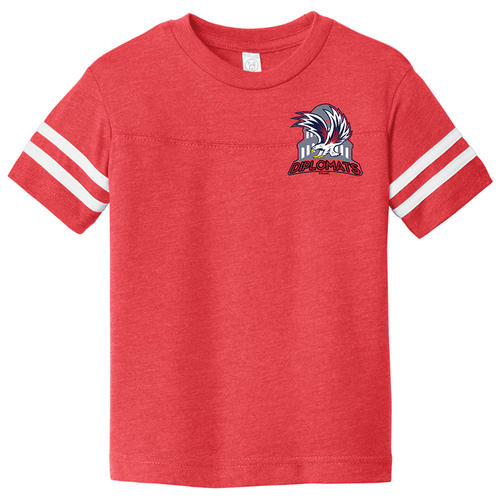 Diplomats | Toddler Football Fine Jersey Tee Vintage Red/Blended White