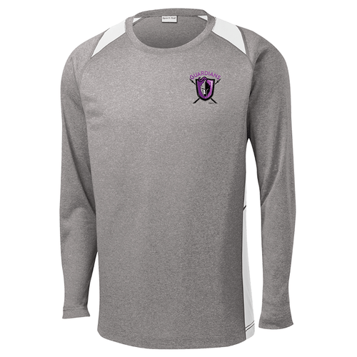 Guardians | Long Sleeve Heather Colorblock Contender Tee Vintage Heather/White