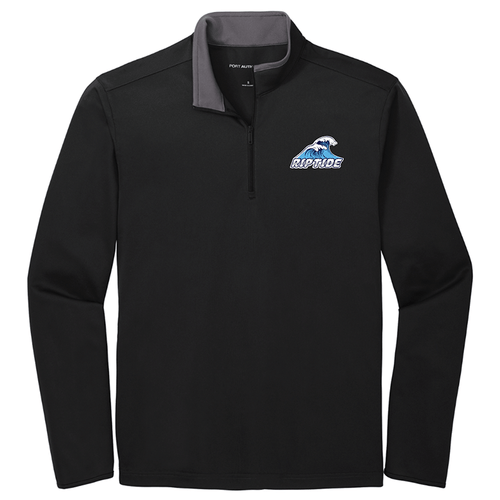 Riptide | Silk Touch Performance 1/4-Zip Black/Steel Grey