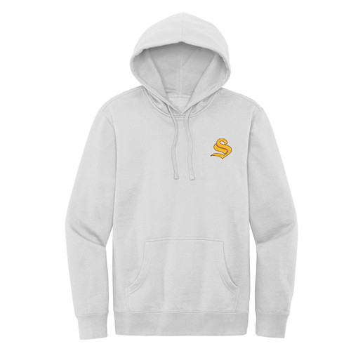Embroidered "S" Basic White Hoodie
