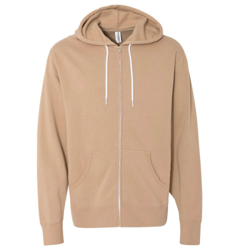 Custom Sandstone Full Zip Sweatshirt