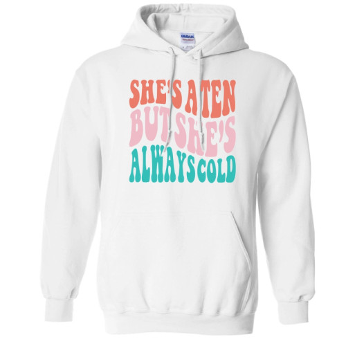 She's 10 but always cold North Dakota funny hoodie