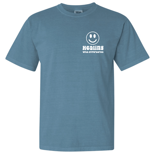 Healing With Hyperbarics | Garment-Dyed T-Shirt Ice Blue Front