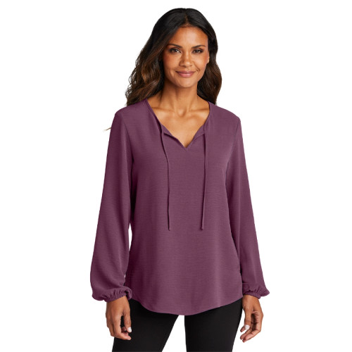 Port Authority Ladies Textured Crepe Blouse model