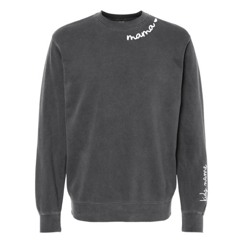 Mama Embroidered Crewneck Black