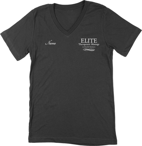 Elite Therapeutic Massage | Staff V-Neck - black