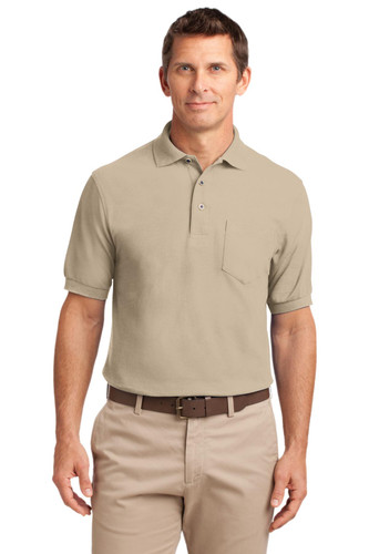 Port Authority® Silk Touch™ Polo with Pocket front