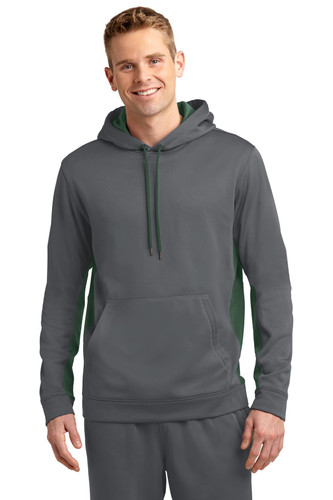 Sport-Tek® Sport-Wick® Fleece Colorblock Hooded Pullover model front