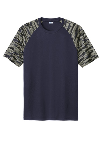 Sport-Tek® Drift Camo Colorblock Tee front