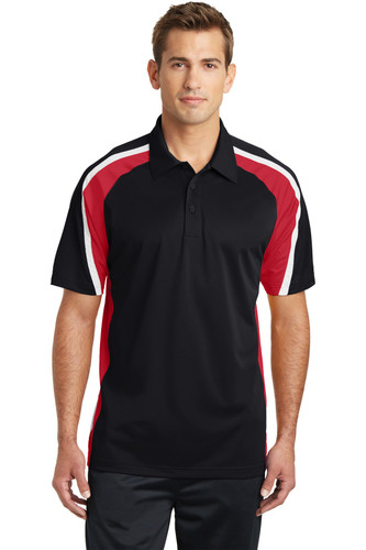Sport-Tek® Tricolor Micropique Sport-Wick® Polo model front