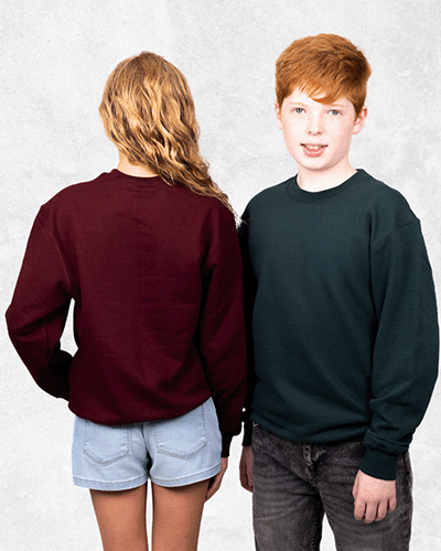 Red and Dark green crewnecks