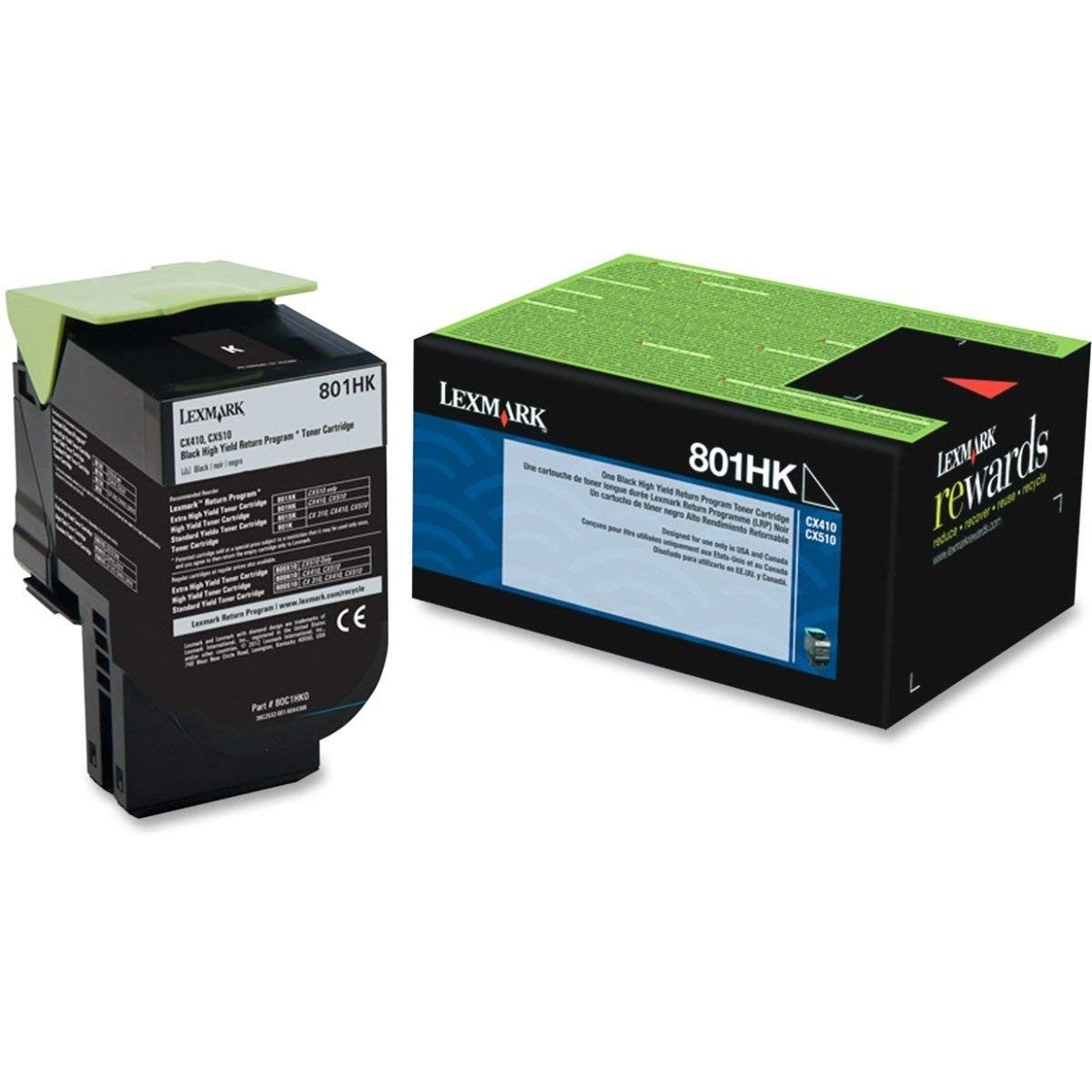 Original Lexmark 80C0SKG Black High-Yield Laser Toner Cartridge