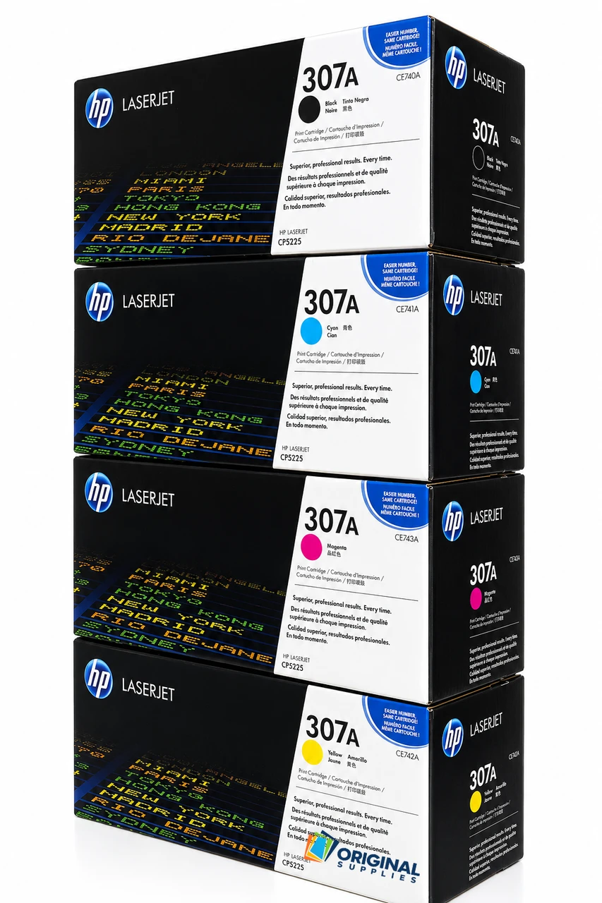 Original HP 307A LaserJet Toner Set (CE740A, CE741A, CE742A