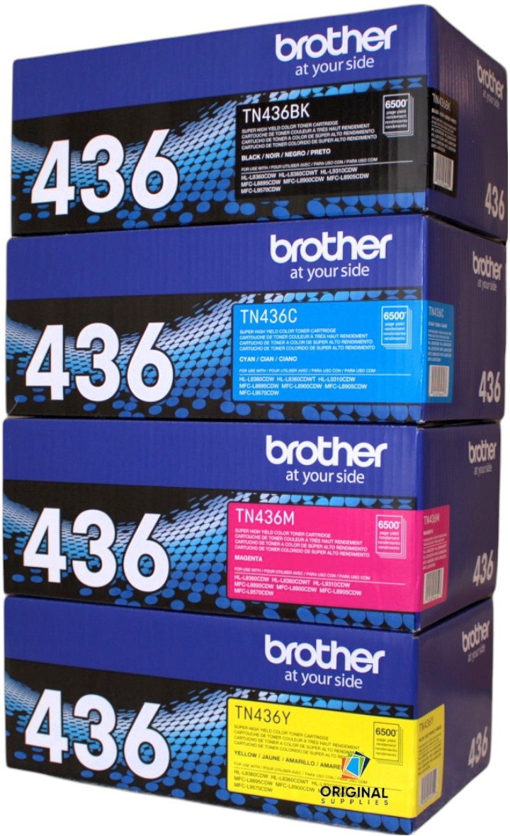 Original Brother TN-436 Super High-Yield Laser Toner Set (TN436BK