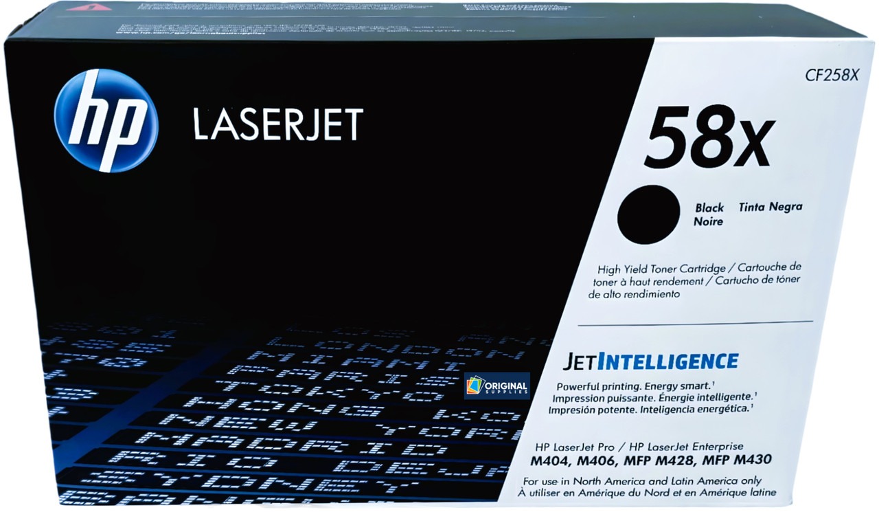 Original HP 58X Black High-Yield LaserJet Toner Cartridge (CF258X)