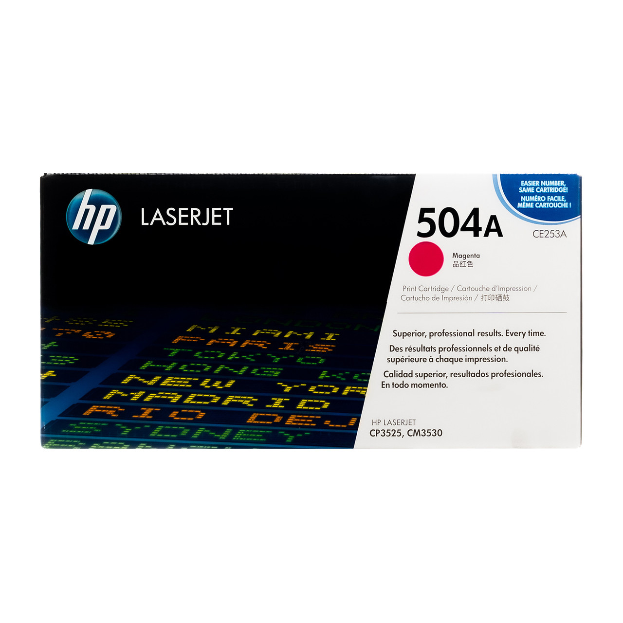 Original HP 504A Magenta LaserJet Toner Cartridge (CE253A)