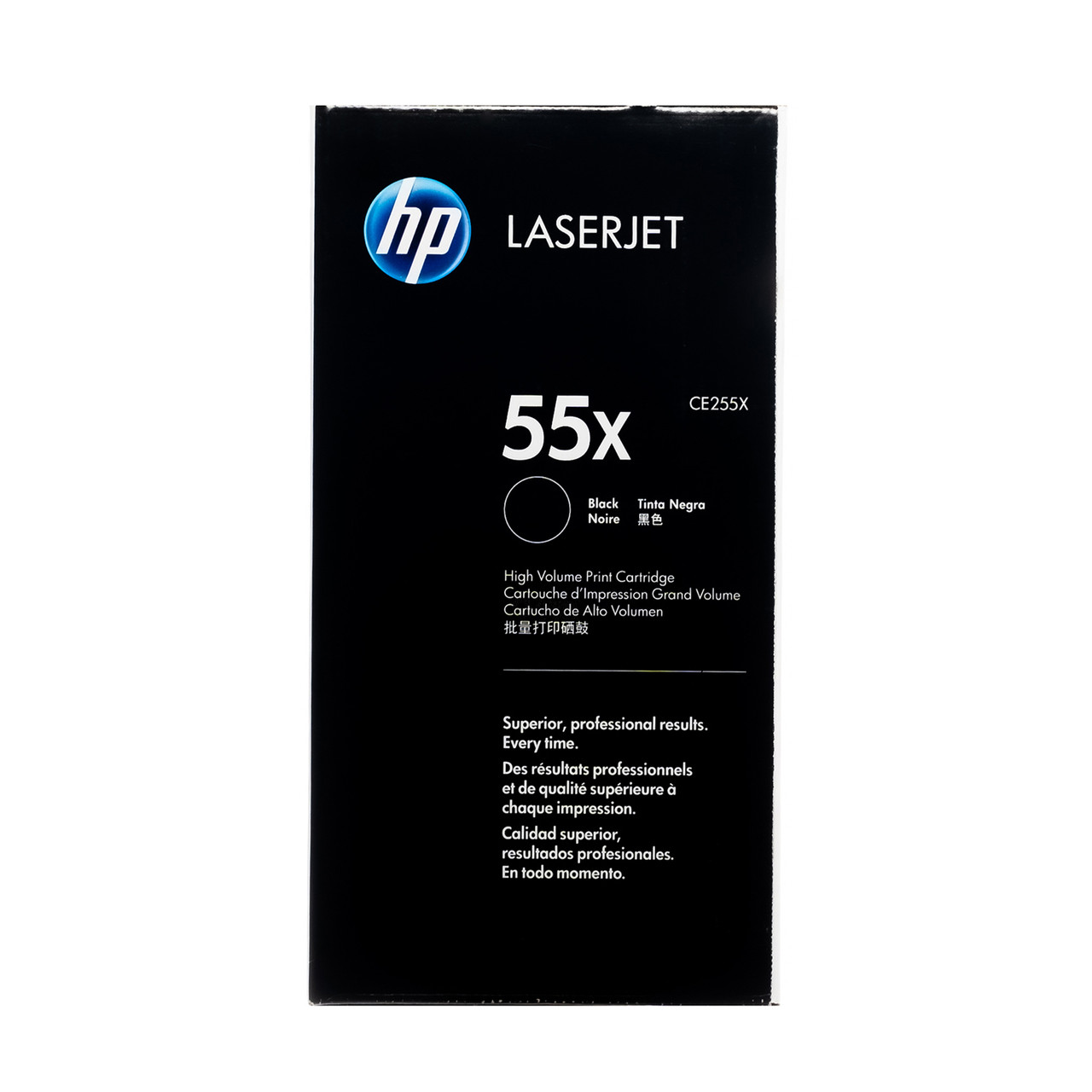 Original HP 55X Black High-Yield LaserJet Toner Cartridge (CE255X)