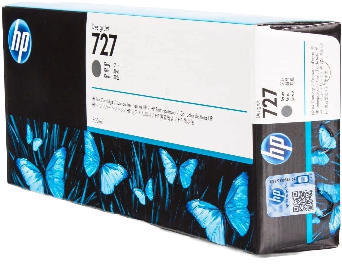 Original HP 727 Gray High-Yield Ink Cartridge (F9J80A)