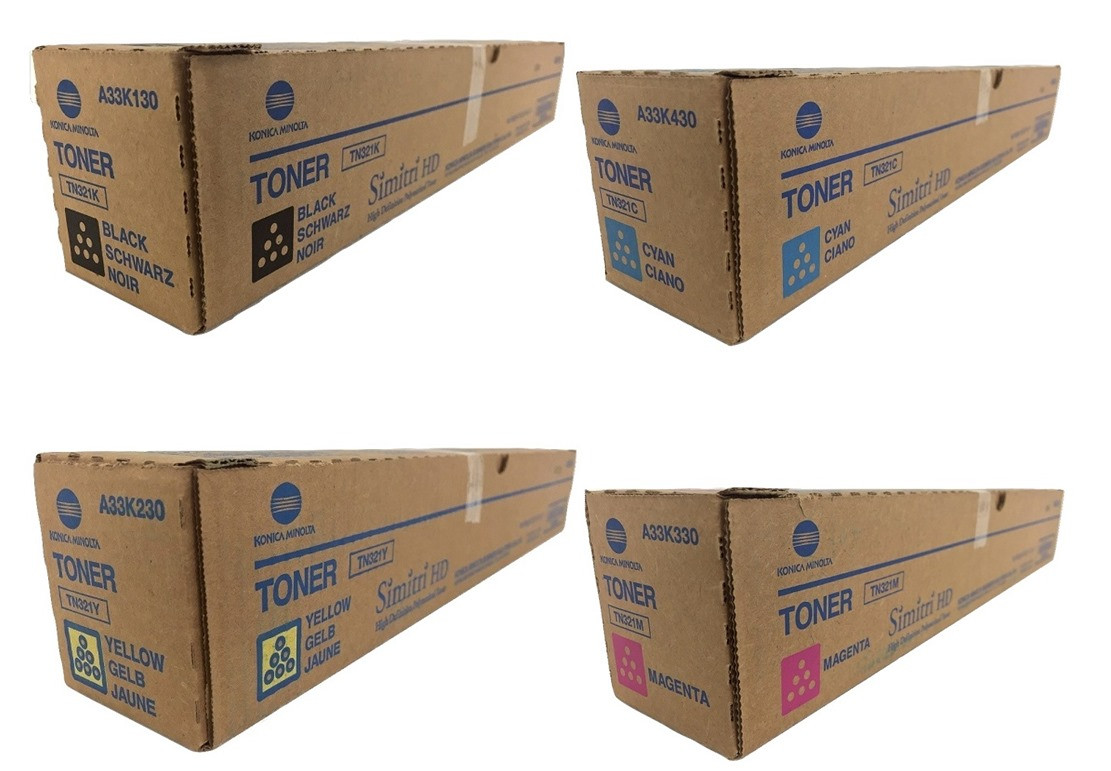 Original Konica Minolta TN321 Laser Toner Set (A33K130, A33K430