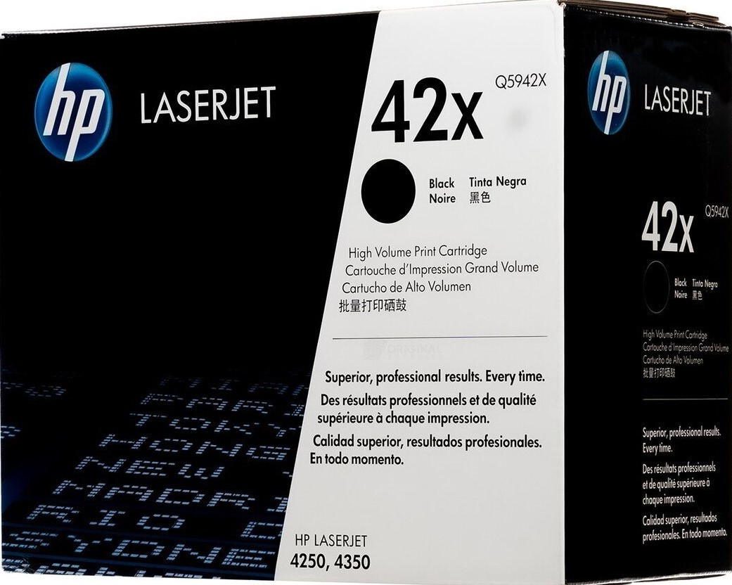 Original HP 42X Black High-Yield LaserJet Toner Cartridge (Q5942X)