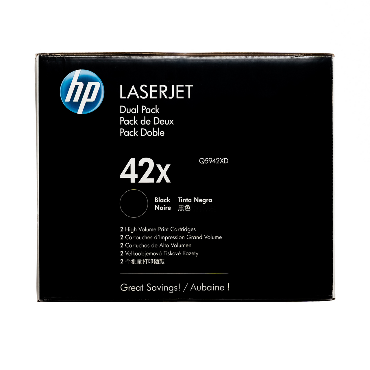 Original HP 42X (Dual Pack) Black High-Yield LaserJet Toner Cartridges ...