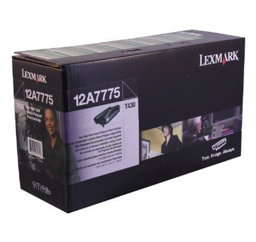 Original Lexmark 12A7775 T430 Black Return Program High-Yield Toner Cartridge Taa