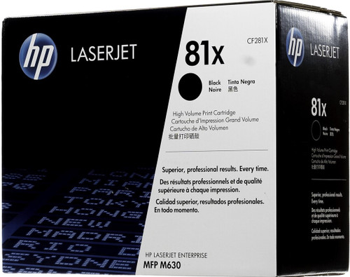 Original HP 81X Black High-Yield LaserJet Toner Cartridge