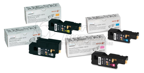 Original Xerox Phaser 6000 Black Cyan Magenta Yellow Toner Cartridge 4-Pack 106R01627 106R01628 106R01629 106R01630