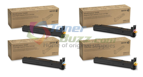 Original Xerox WorkCentre 6400 106R01316 106R01317 106R01318 106R01319 High Capacity Toner Cartridge Set